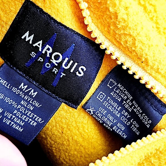 Marquis Sport Reversible Jacket M Yellow &‎ Black Zip-Up ~JA92.1.12 - Picture 2 of 9